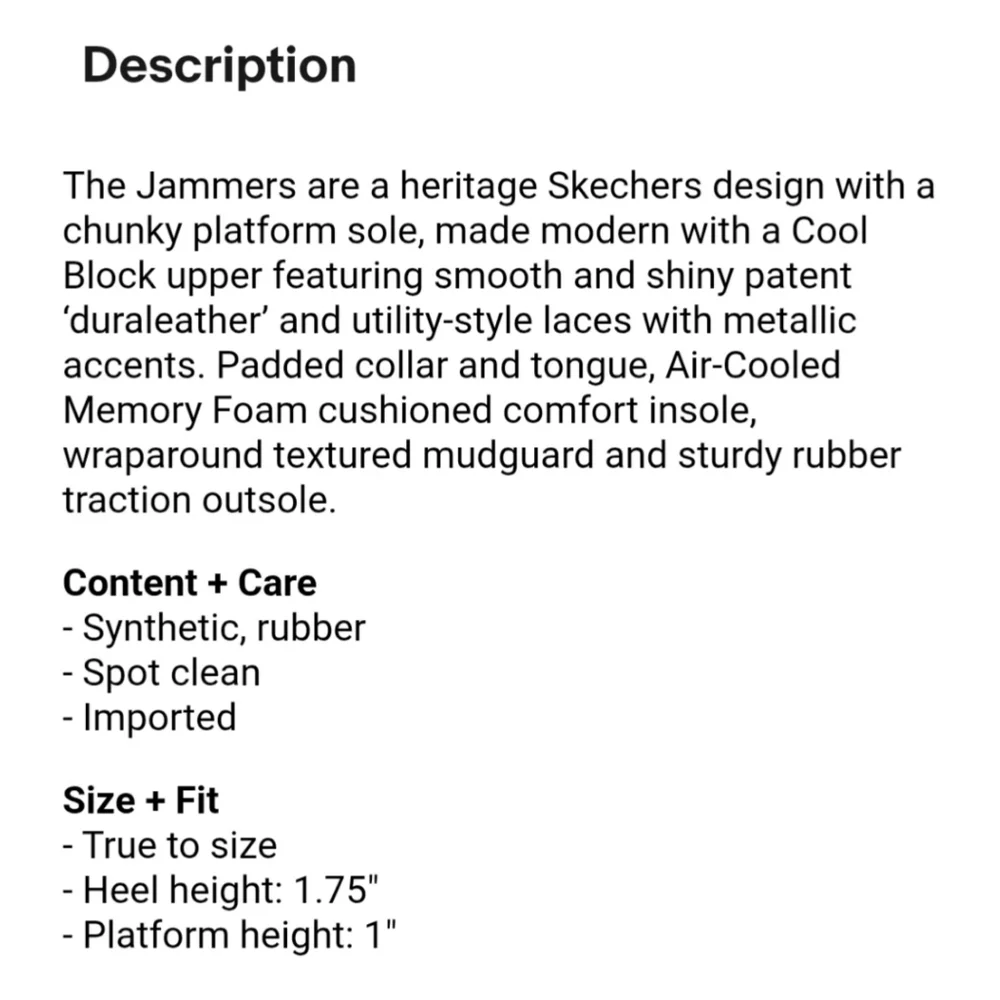 Skechers chunky platform